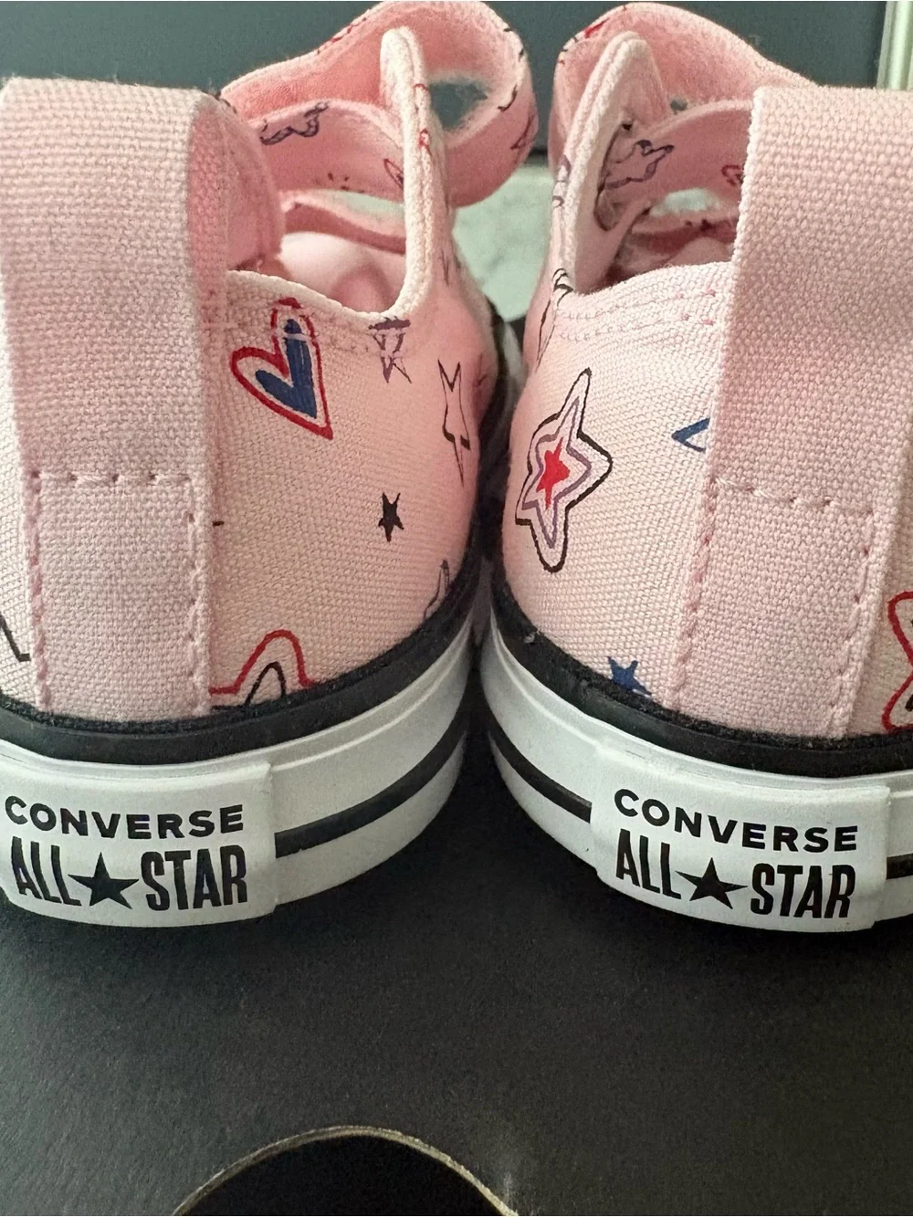 Converse Chuck Taylor All Star Doodles Sneaker Pink Strap Up Shoe Toddler 7